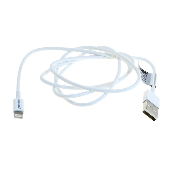 Datenkabel USB kompatibel zu MD818ZM/A Lightning MFI zertifiziert weiß 12W