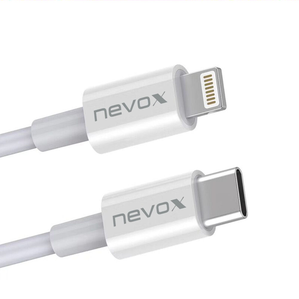 nevox Datenkabel USB Typ-C auf Lightning Kabel MFi 1 m weiß