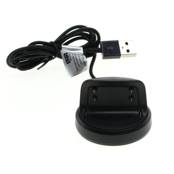 USB Ladekabel kompatibel zu Samsung Galaxy Gear Fit2 / Fit2 Pro schwarz