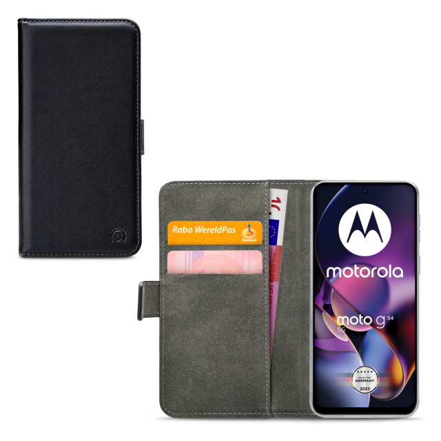 Mobilize Classic Gelly Wallet Book Case Motorola Moto G54 schwarz