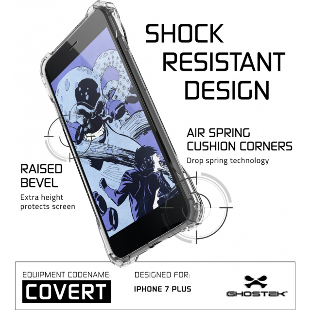 Ghostek Covert Protective Case Apple iPhone 7 Plus 8 Plus clear