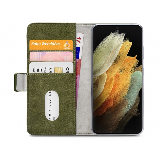 Mobilize Elite Gelly Wallet Book Case Samsung Galaxy S21 Ultra G998B Grün