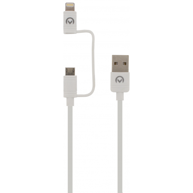 Mobilize Datenkabel Micro USB und Lightning 1,5m weiß Made for iPhone