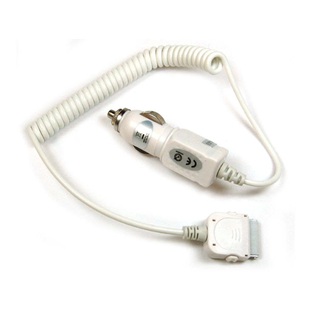 KFZ-Ladekabel kompatibel zu Apple iPhone 2G/ 3G/ 3Gs/ 4/ 4S white