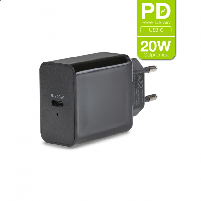 Mobilize Smart Travel Charger Ladegerät USB-C Buchse PD 20W schwarz