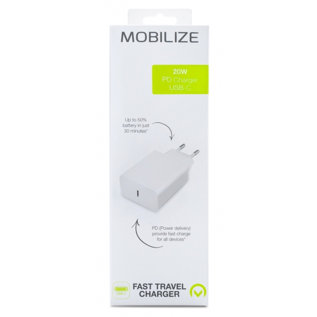 Mobilize Smart Travel Charger Ladegerät USB-C Buchse PD 20W weiß