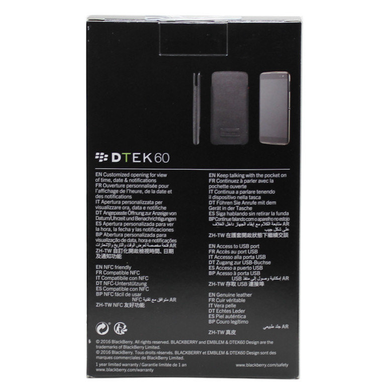 Smart Pocket Original ACC-63068-001 für Blackberry DTEK60 schwarz