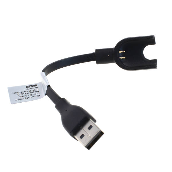 USB Ladekabel kompatibel zu Xiaomi Mi Band 3 schwarz