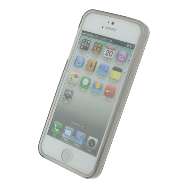Silicon Case transparent Apple iPhone 5 5S SE black
