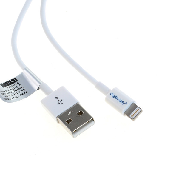 Datenkabel USB kompatibel zu MD818ZM/A Lightning MFI zertifiziert weiß 12W
