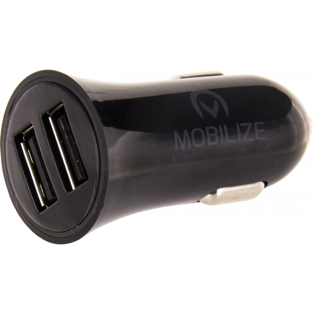 Mobilize KFZ-Ladegerät mit Dual USB 2.4A inkl. 1m MicroUSB Datenkabel schwarz