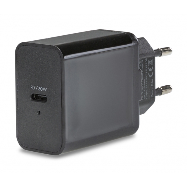 Mobilize Smart Travel Charger Ladegerät USB-C Buchse PD 20W schwarz