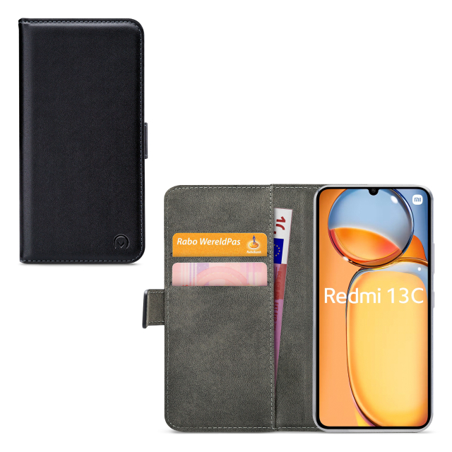 Mobilize Classic Gelly Wallet Book Case Xiaomi Redmi 13C schwarz
