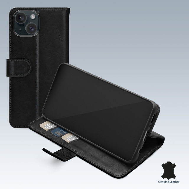 Mobilize Leather Wallet Apple iPhone 15 schwarz