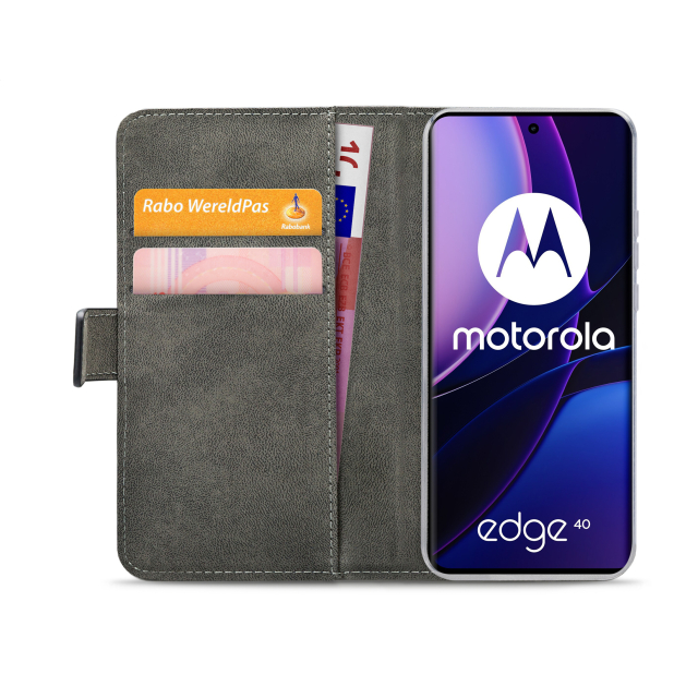 Mobilize Classic Gelly Wallet Book Case Motorola Edge 40 schwarz