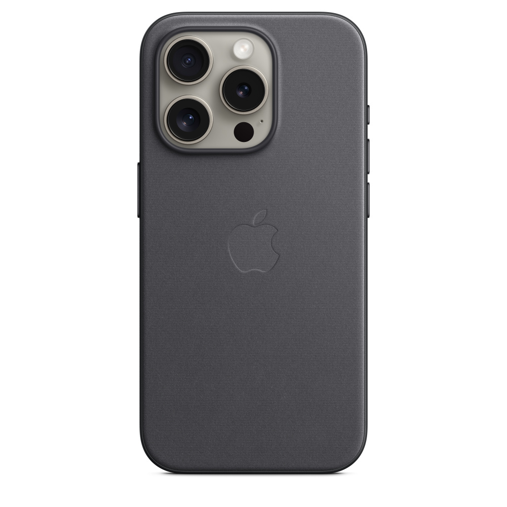 Apple iPhone 15 Pro Feingewebe Case mit MagSafe MT4H3ZM/A Schwarz