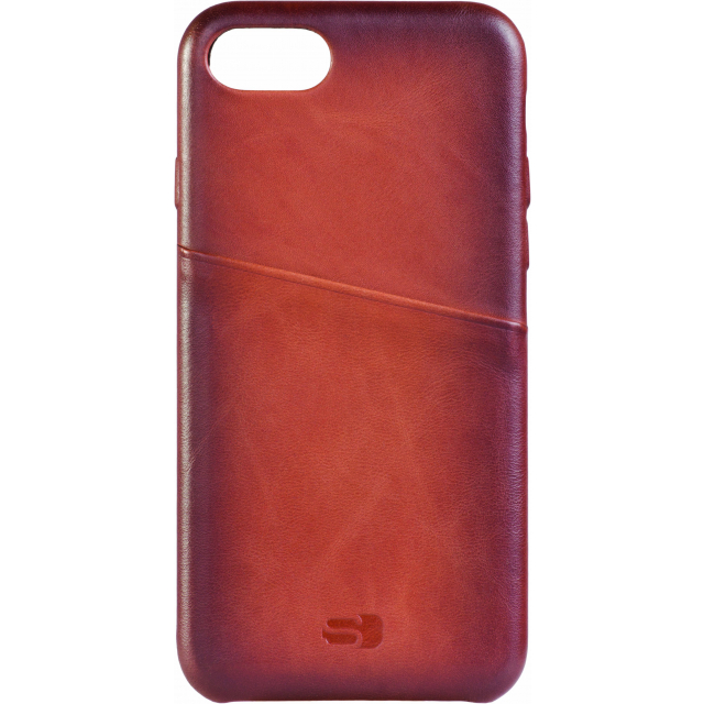 Senza Desire Leather Cover with Card Slot Apple iPhone 7 / 8  Burned Cognac