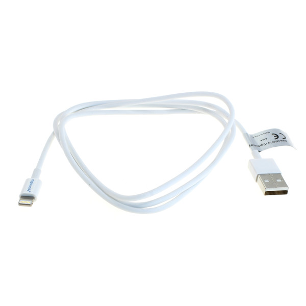 Datenkabel USB kompatibel zu MD818ZM/A Lightning MFI zertifiziert weiß