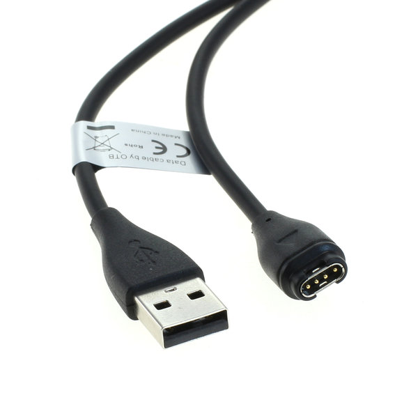USB Ladekabel / Datenkabel kompatibel zu Garmin Fenix 5 / Fenix 6 schwarz
