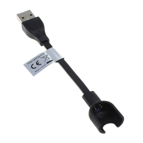 USB Ladekabel kompatibel zu Xiaomi Mi Band / Mi Band 2 schwarz