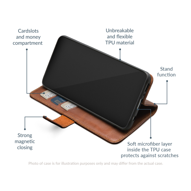 Mobilize Leather Wallet Samsung Galaxy A55 5G A556B braun