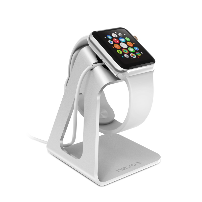nevox Aluminium Halterung für Apple Watch Silber