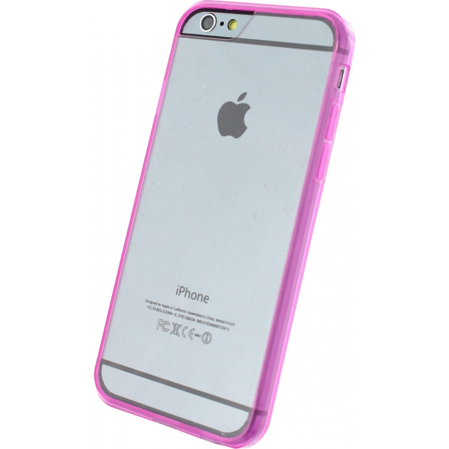 Clear Backplate Rubber Case mit Apple iPhone 6 6s pink