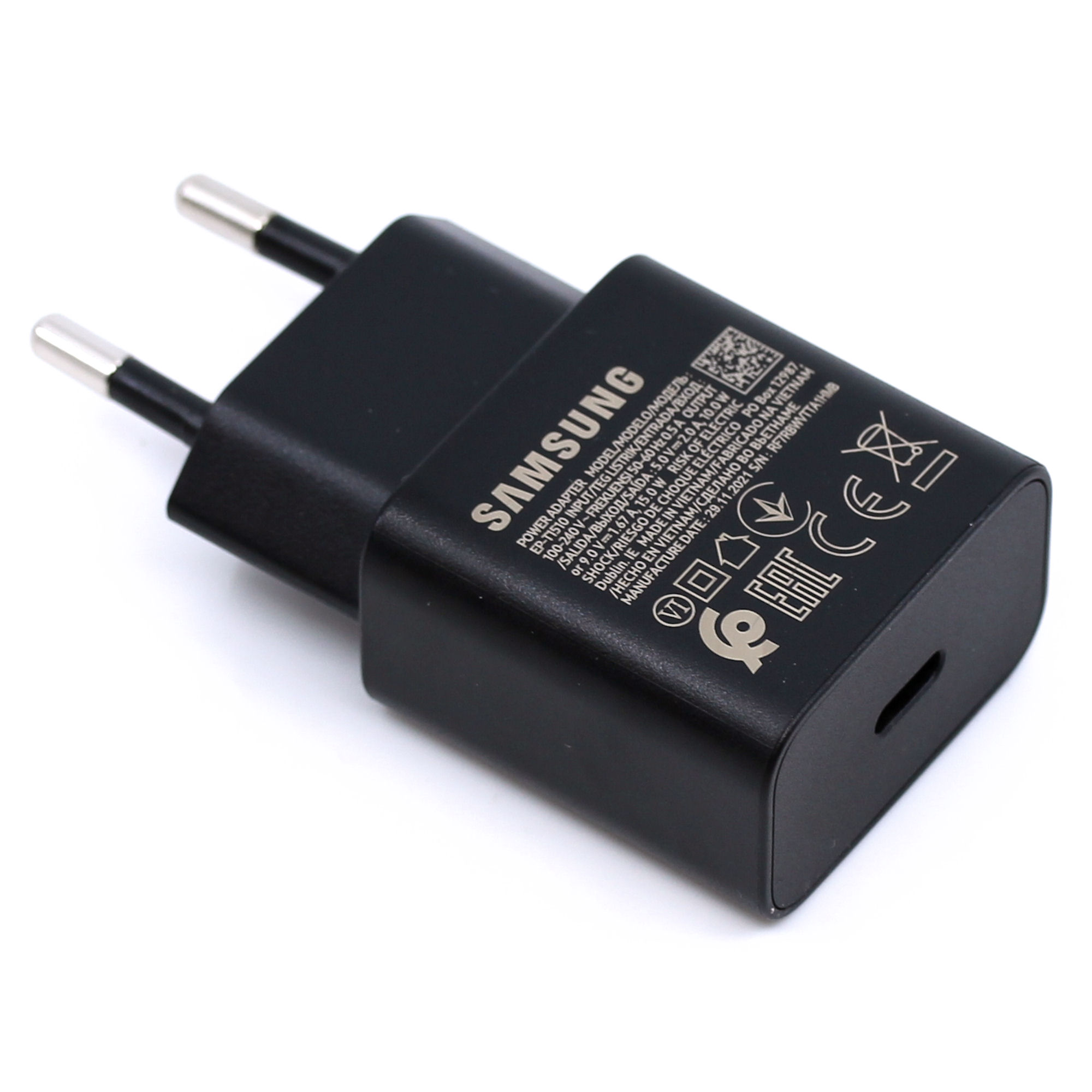 Samsung Ladegerät EP-T1510NB 15W USB Typ-C schwarz