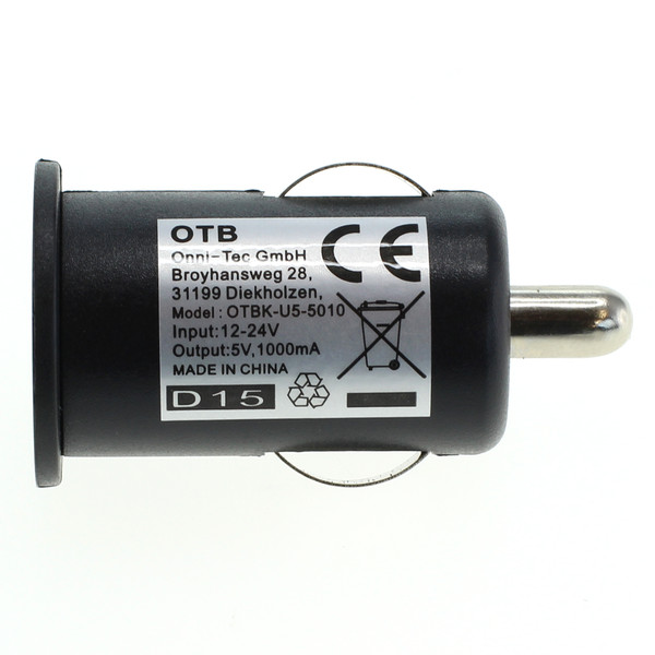 KFZ-Ladekabel auf USB 1 A schwarz