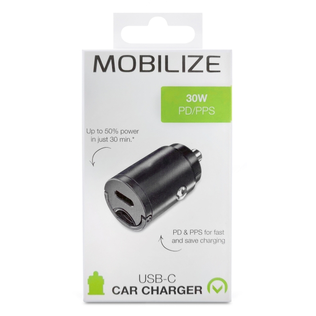 Mobilize Car Charger KFZ-Ladegerät USB-C 30W PD/PPS schwarz