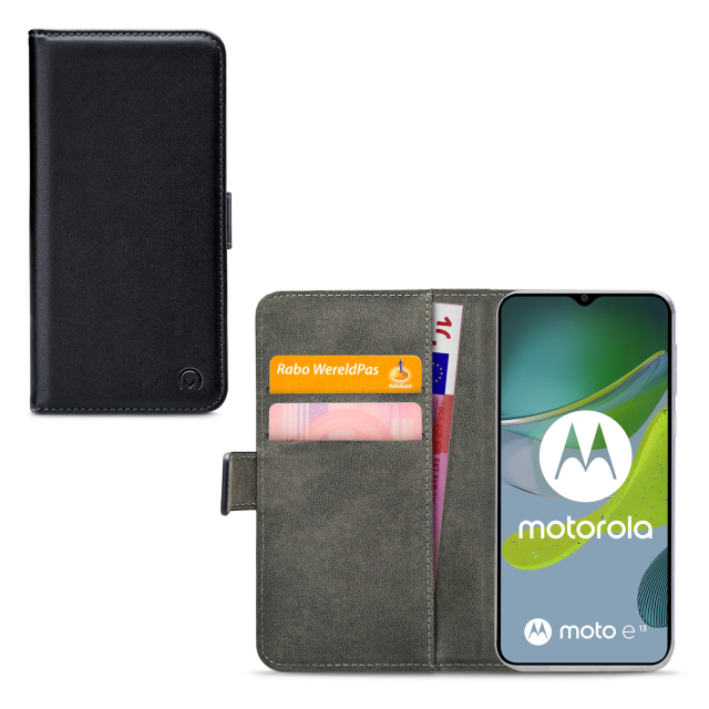 Mobilize Classic Gelly Wallet Book Case Motorola Moto E13 4G schwarz