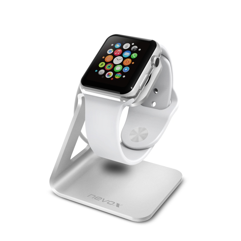 nevox Aluminium Halterung für Apple Watch Silber