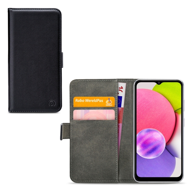 Mobilize Classic Gelly Wallet Book Case Samsung Galaxy A03s A307F schwarz