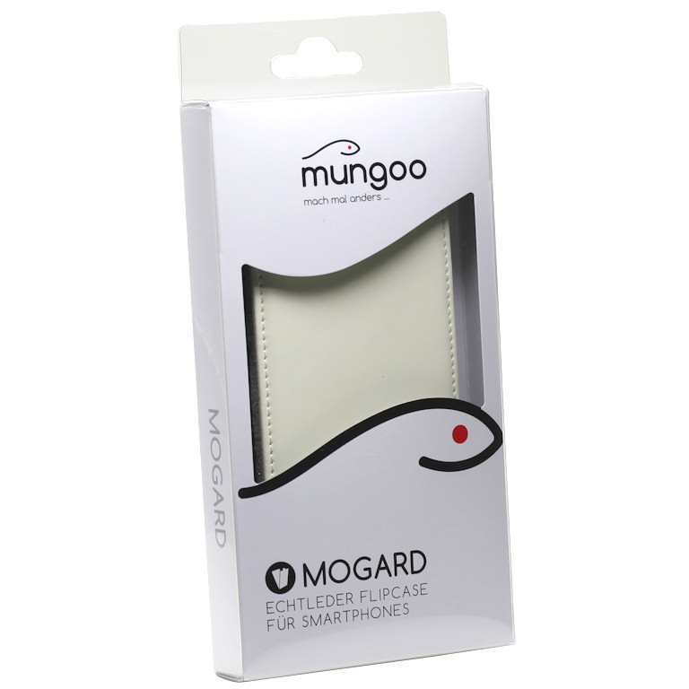 mungoo MOGARD Flipcase Tasche Apple iPhone 5 5S SE weiß