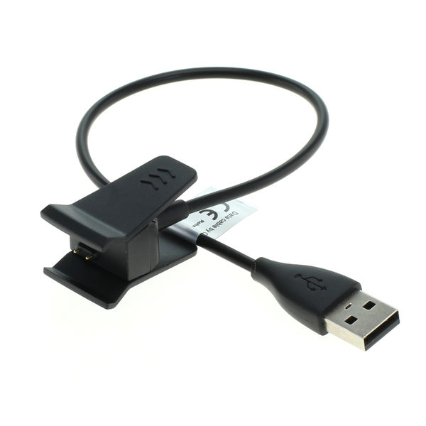 USB Ladekabel kompatibel zu Fitbit Alta schwarz