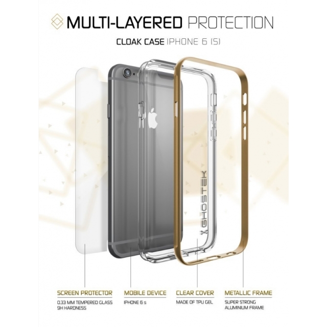 Ghostek Cloak Protective Case Apple iPhone 6 6S Gold
