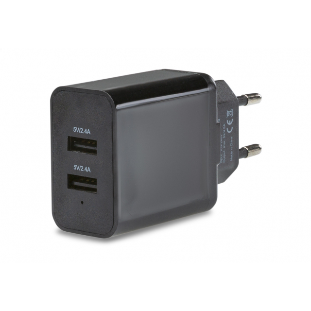 Mobilize Smart Travel Charger Ladegerät Dual USB 5V 4.8A /  2x 12W schwarz
