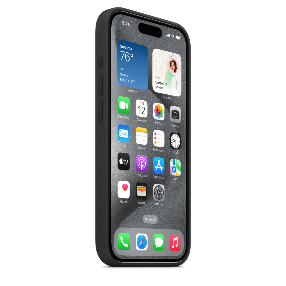 Apple iPhone 15 Pro Silicone Case mit MagSafe MT1A3ZM/A schwarz