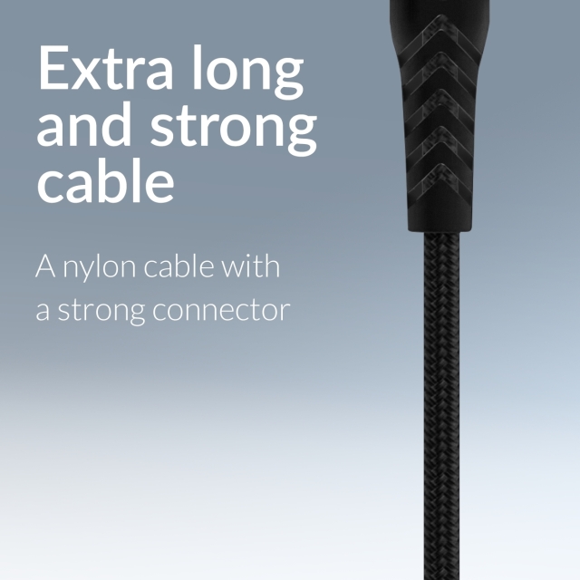 Mobilize Strong Nylon Datenkabel Typ-C auf USB Typ-C schwarz 2 m 100W