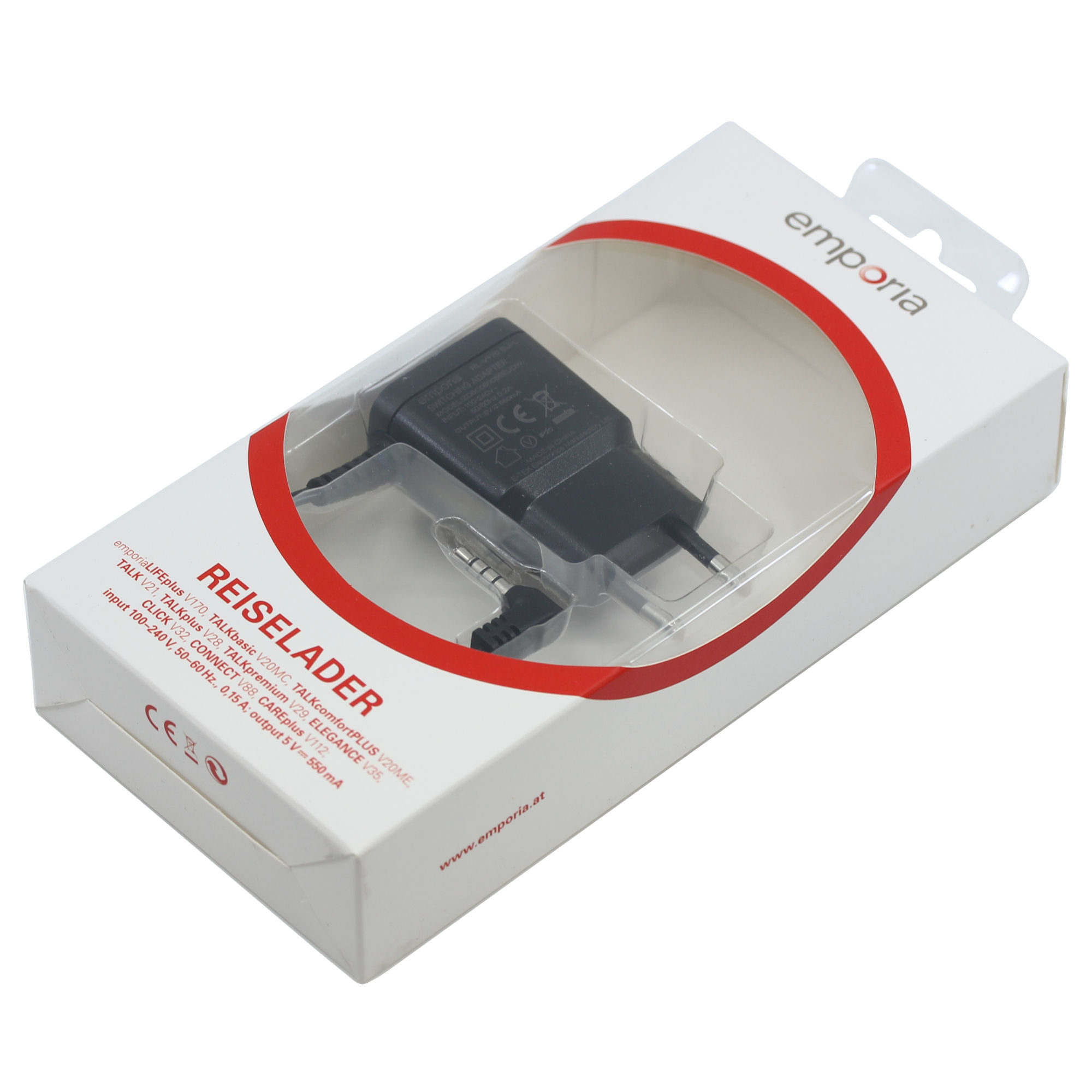 Emporia Ladegerät RL-V170EU USB 3,5mm mit Kabel schwarz