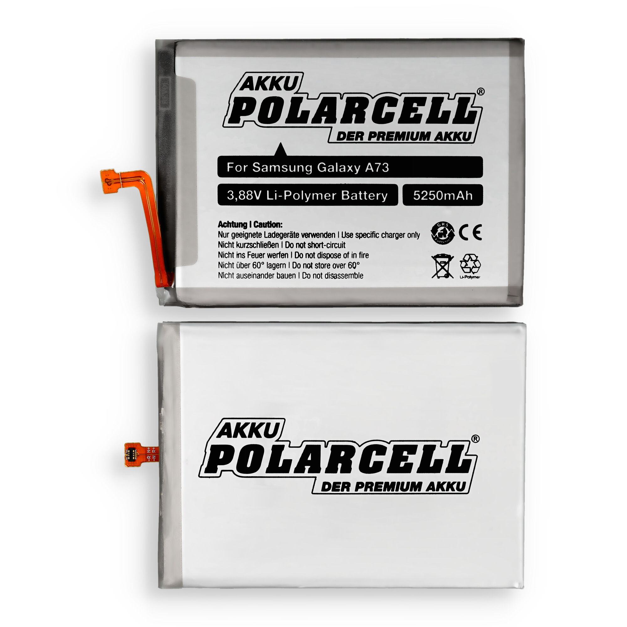 Akku Polarcell für Samsung EB-BM526ABY Galaxy A23 4G/A23 5G/M52 5G/A73 5G
