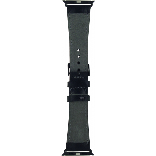 Senza Pure Leather Strap Apple Watch 42mm Deep Black