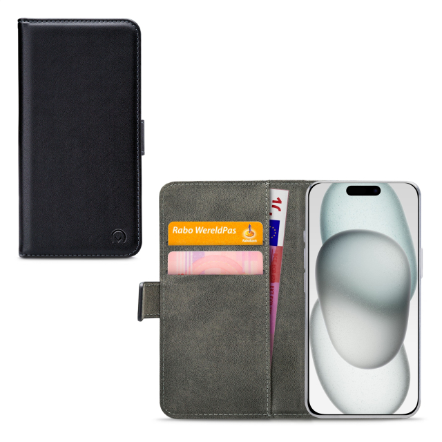 Mobilize Classic Gelly Wallet Book Case Apple iPhone 15 schwarz