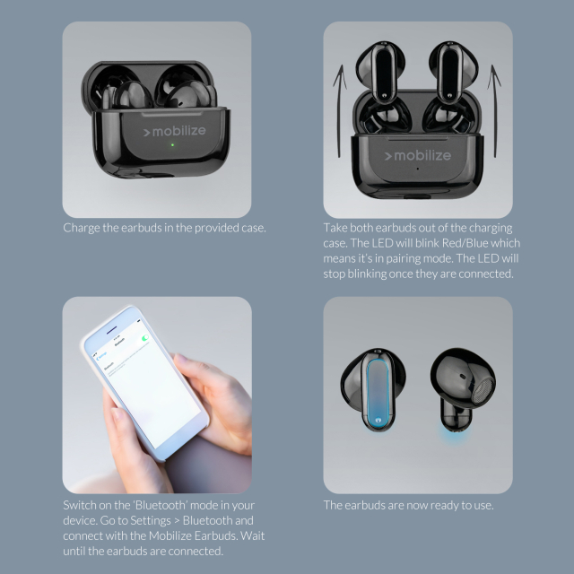 Mobilize Bluetooth TWS Earbuds Mini schwarz