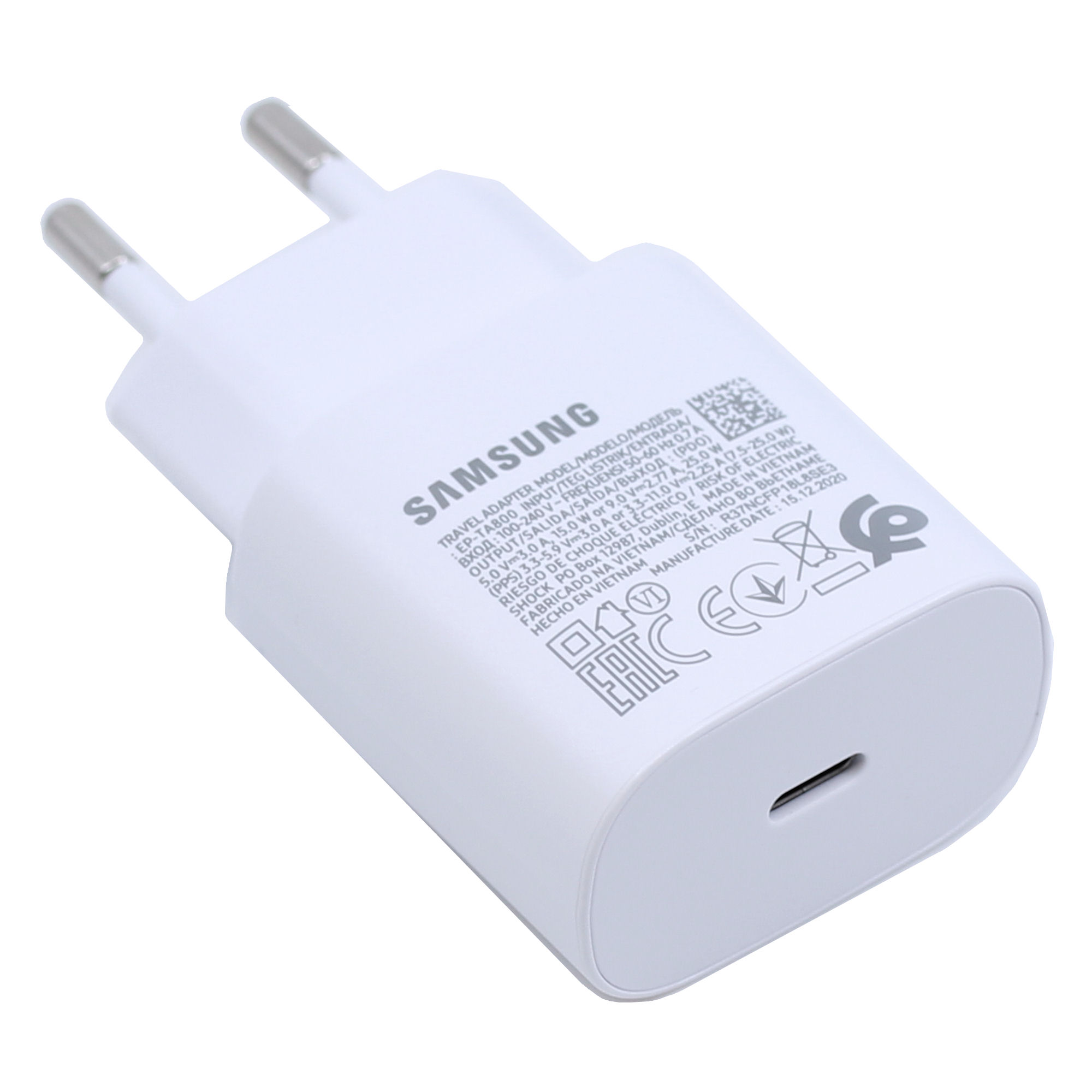 Samsung Ladegerät EP-TA800NWEGEU 25W USB Typ-C weiß