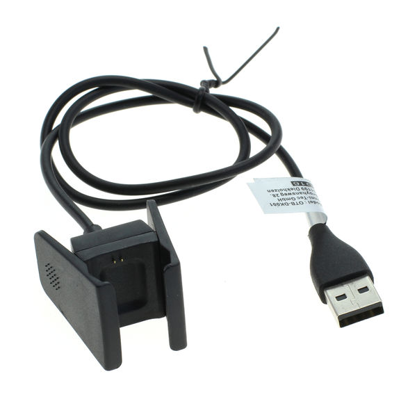 USB Ladekabel kompatibel zu Fitbit Charge 2 schwarz