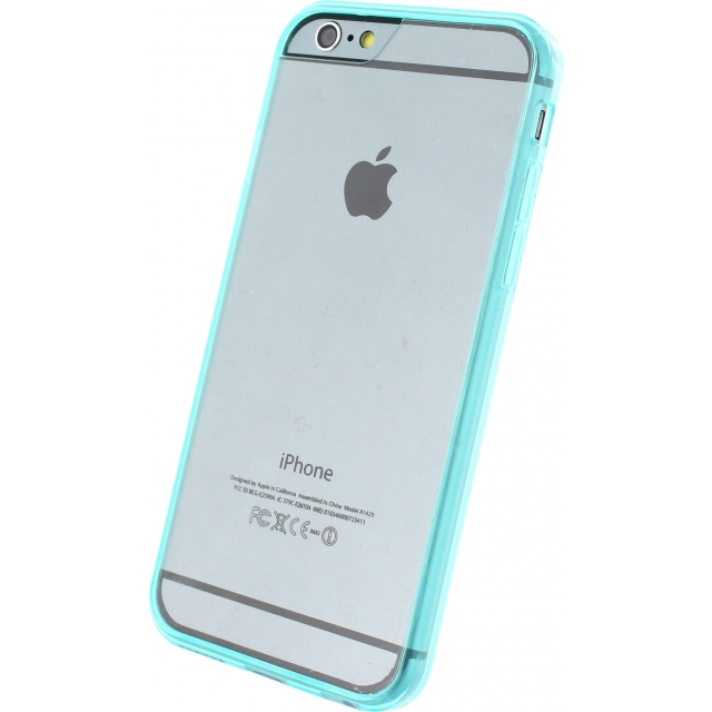 Clear Backplate Rubber Case mit Apple iPhone 6 6s türkis