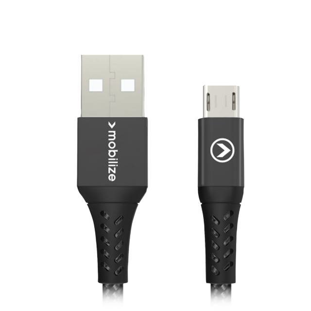 Mobilize Strong Nylon Datenkabel USB Typ-A MicroUSB 20 cm schwarz 12W