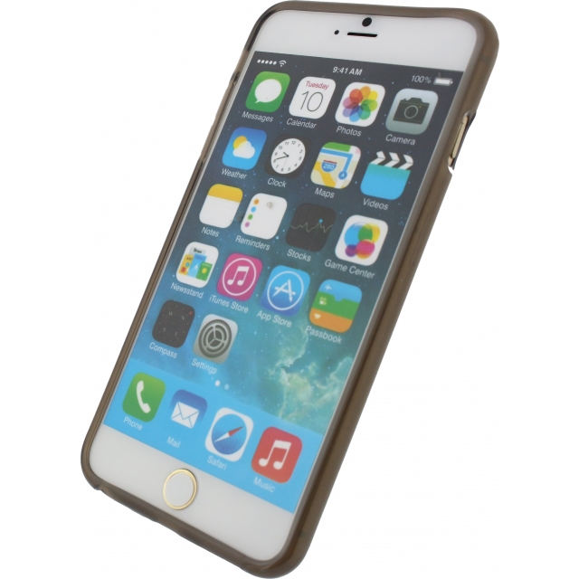 Silicon Case transparent Apple iPhone 6 Plus 6s Plus transparent schwarz