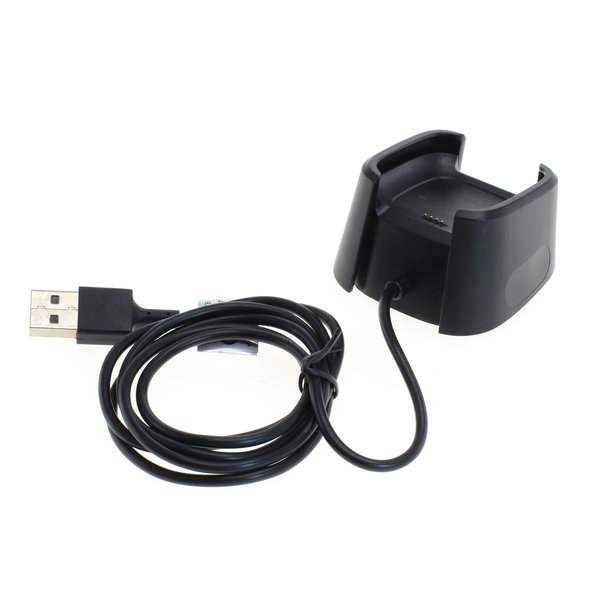 USB Ladekabel kompatibel zu Fitbit Versa 2 schwarz